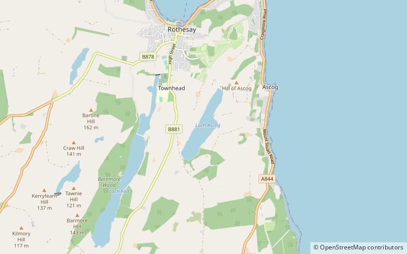 loch ascog ile de bute location map