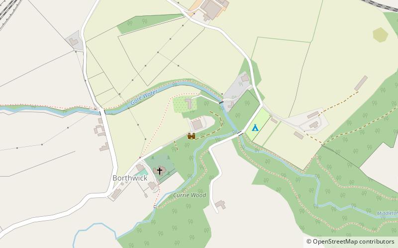 Borthwick Castle location map