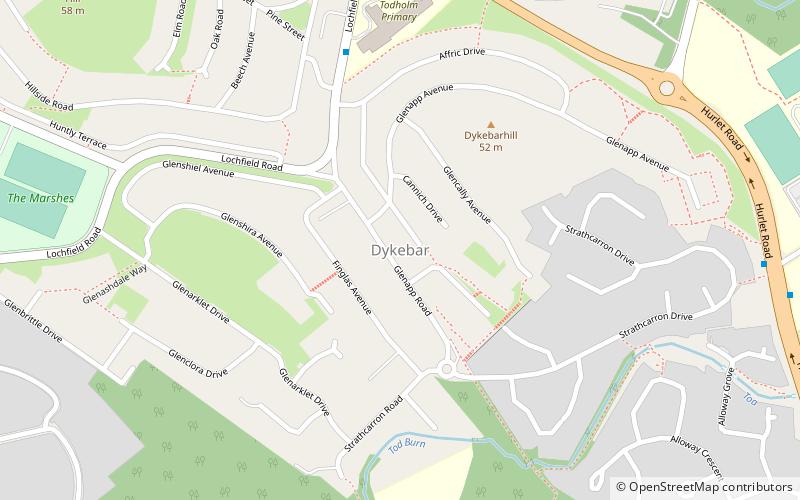 Dykebar location map