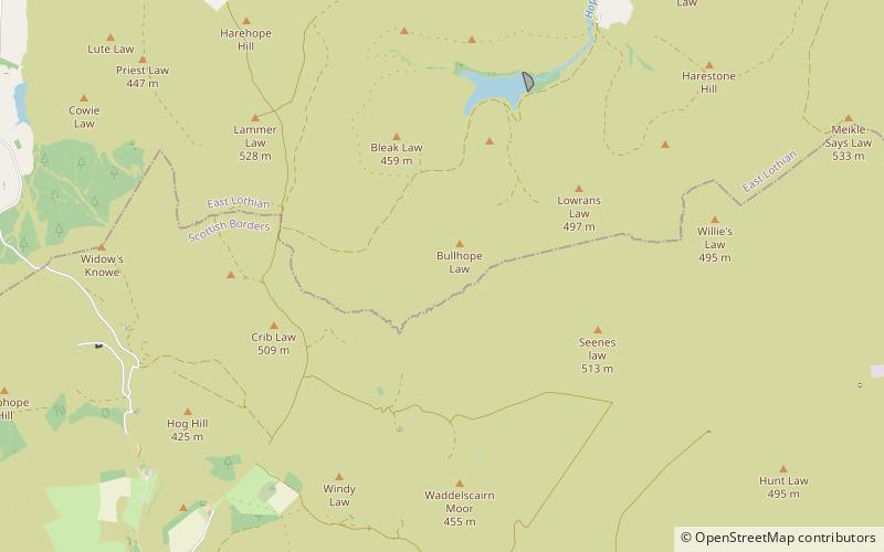 Lammermuir Hills location map
