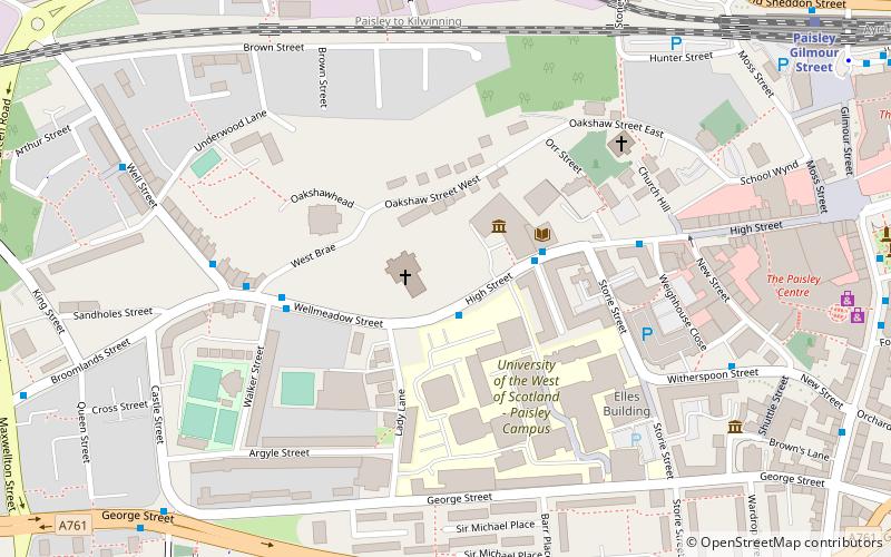 High Street drill hall location map