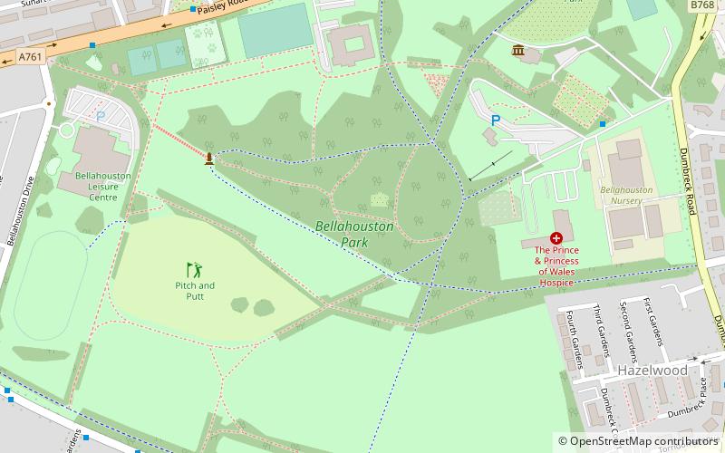 Bellahouston Park location map