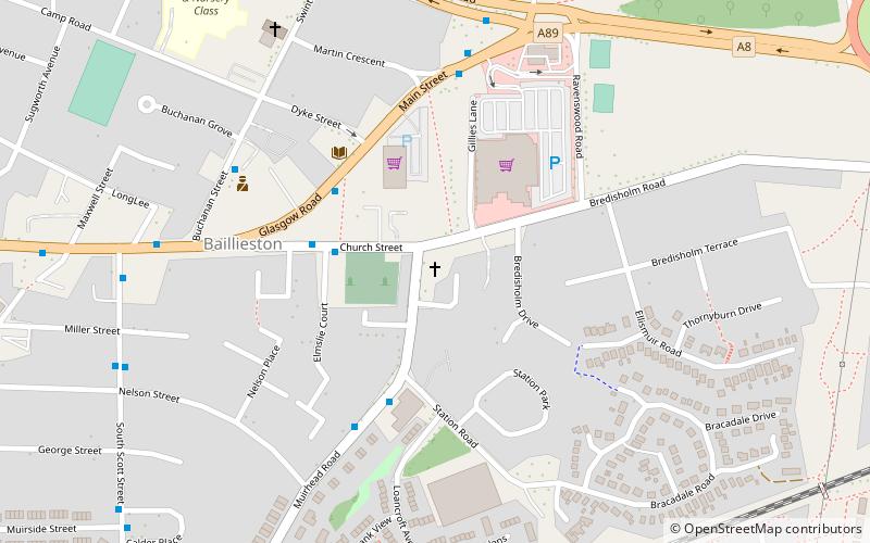 Baillieston St Andrew's Church location map