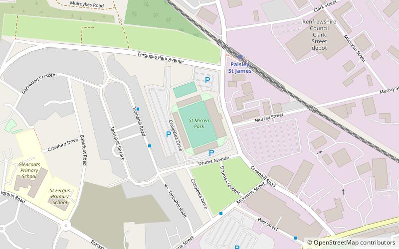 St Mirren Park location map