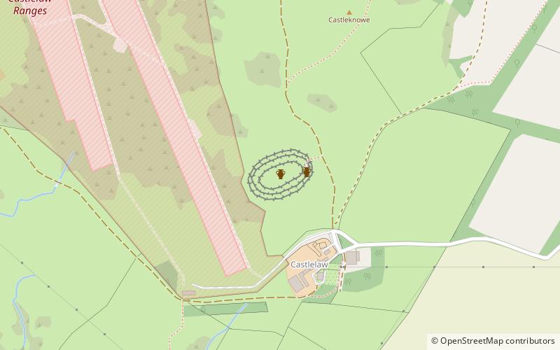 Castlelaw Hill location map