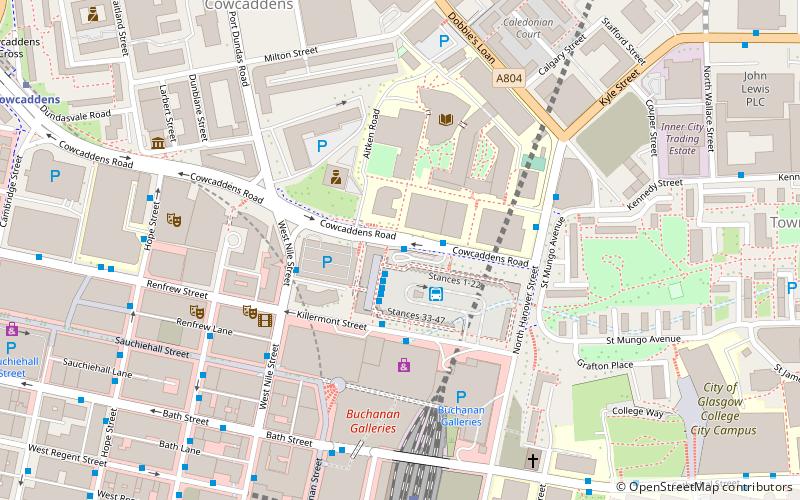 Glasgow Caledonian University location map