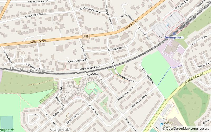 Hillend Loch Railway Path location map