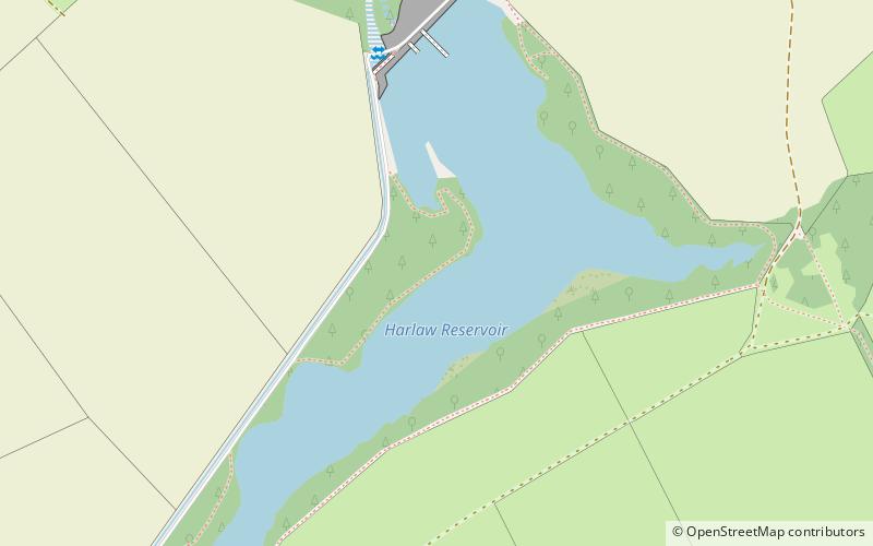 Harlaw Reservoir location map