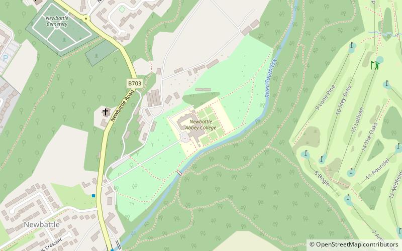 Newbattle Abbey location map