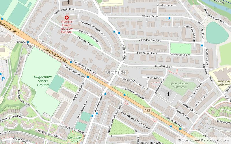 Kelvinside location map