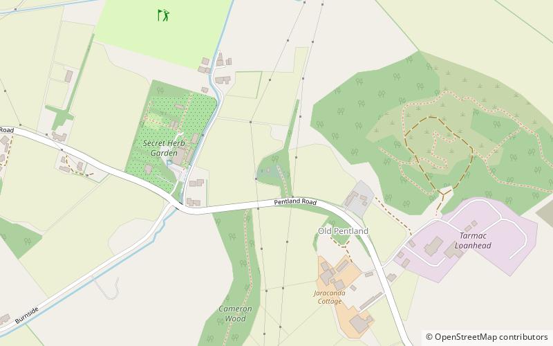 Old Pentland Cemetery location map