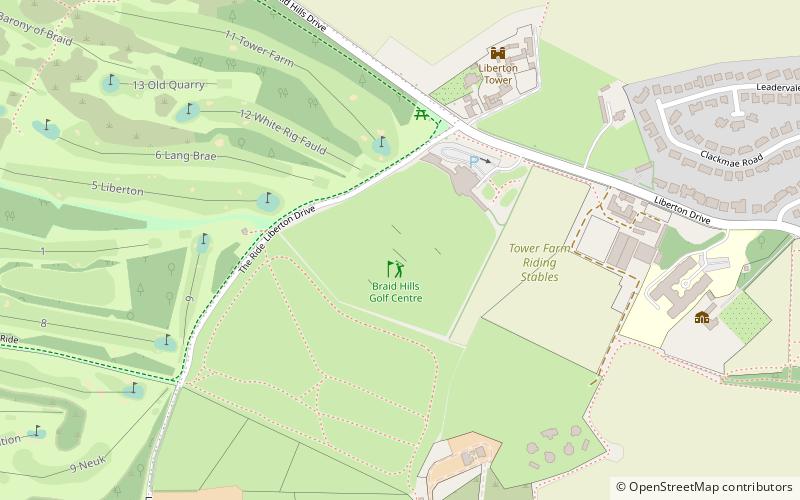 Braid Hills Golf Centre location map