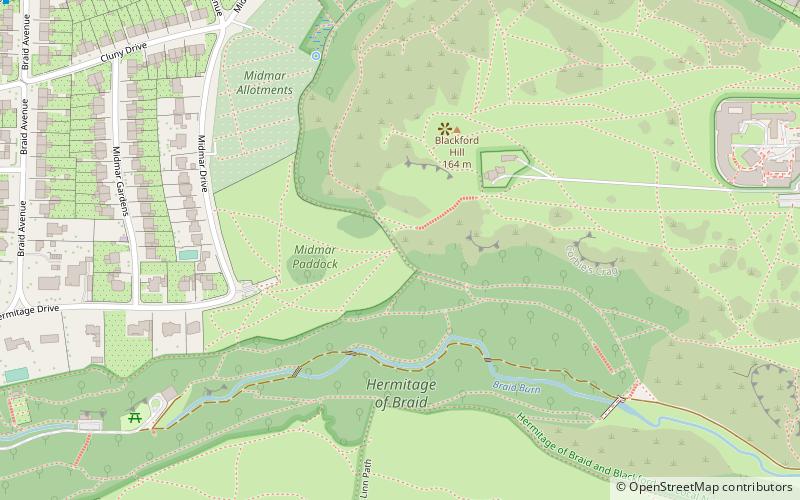 Hermitage of Braid location map