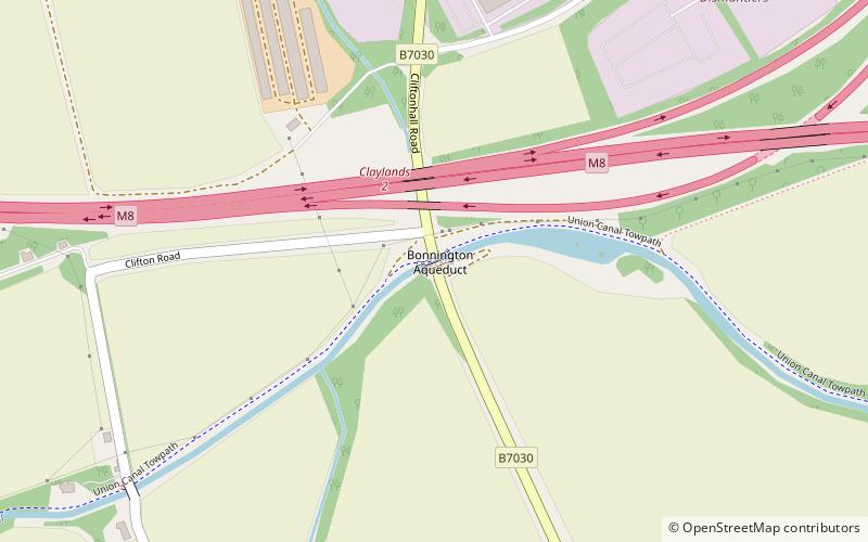 Bonnington Aqueduct location map