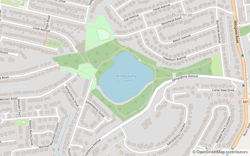 kilmardinny loch glasgow location map