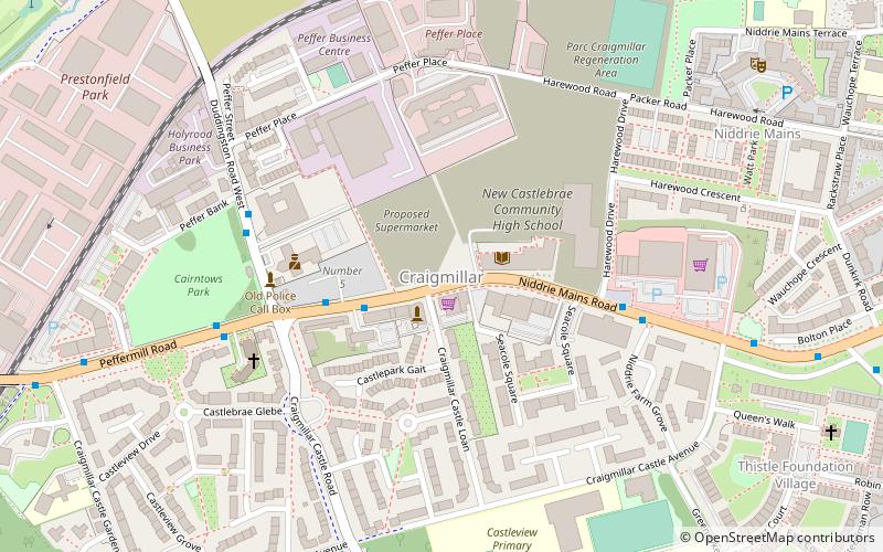 Craigmillar location map