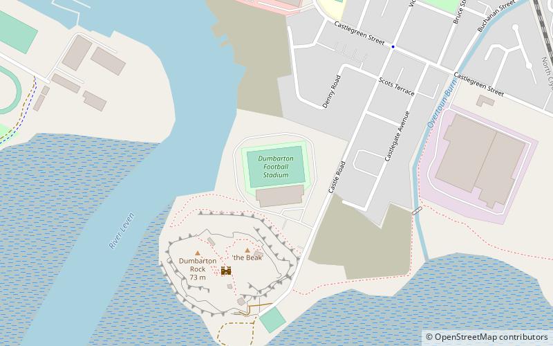 Dumbarton Football Stadium location map