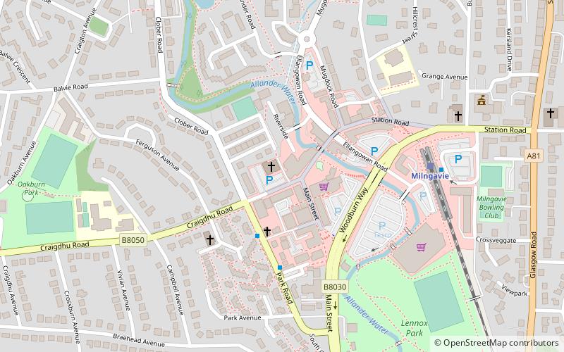 Bearsden and Milngavie location map