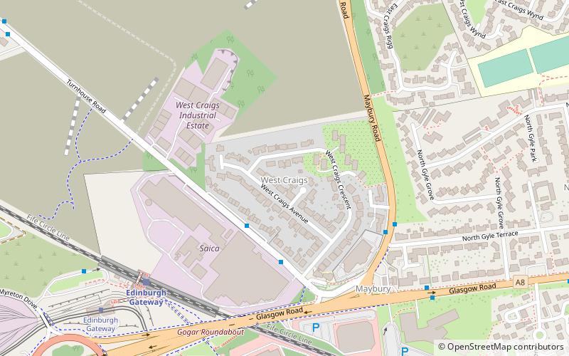 west craigs edinburgh location map