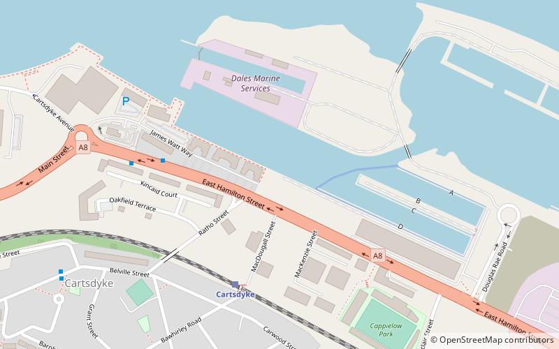 James Watt Dock Crane location map