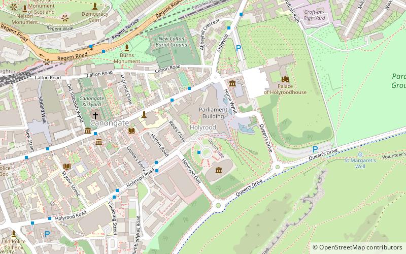 Holyrood location map