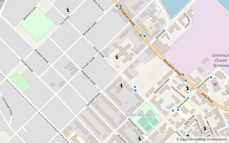 Greenock West location map