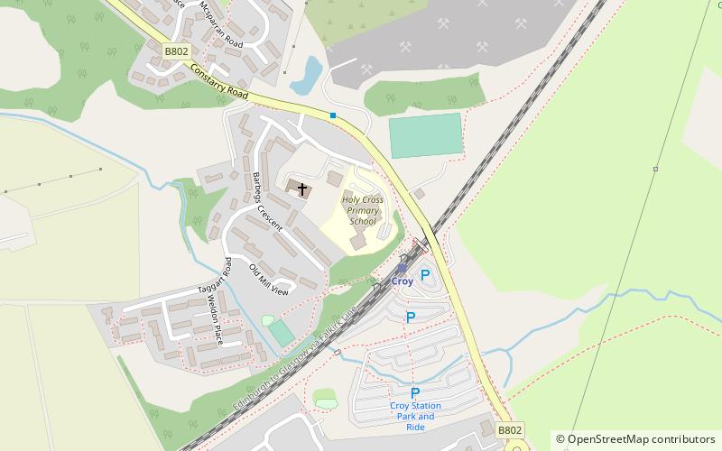 Croy railway station location map