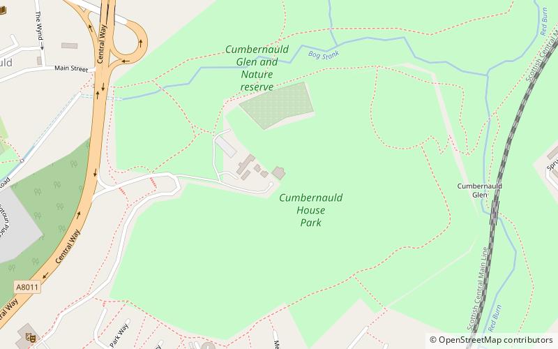 Cumbernauld Castle location map