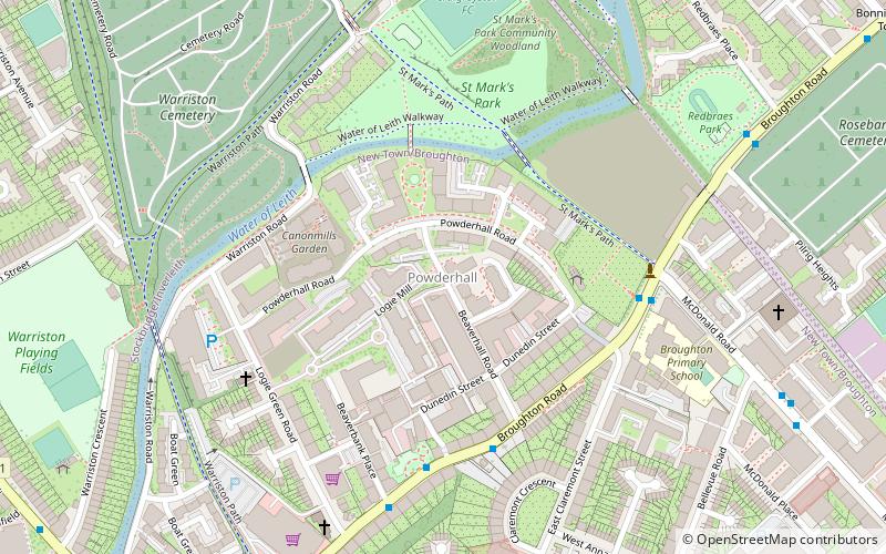 Powderhall location map