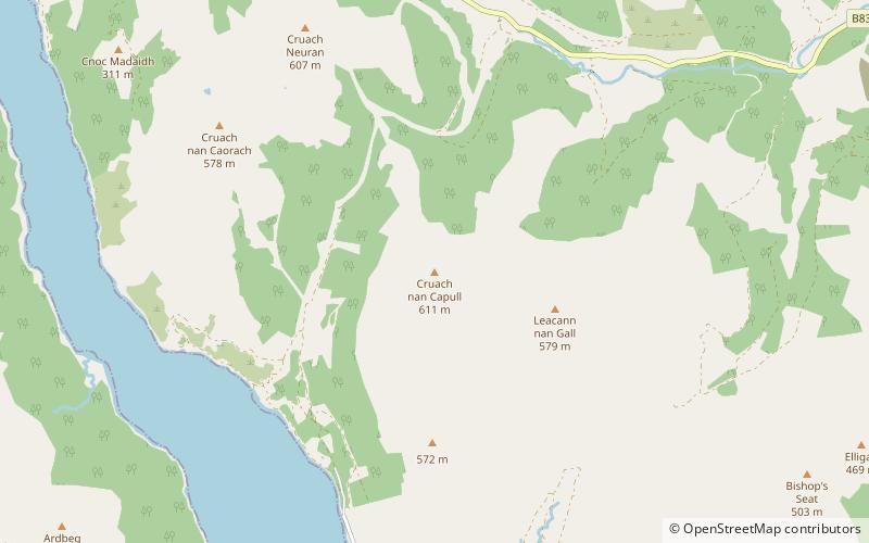 Cruach nan Capull location map
