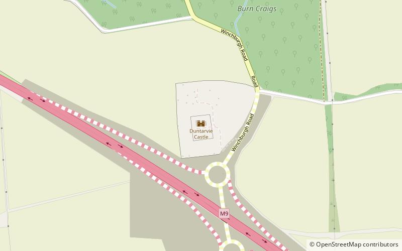 Duntarvie Castle location map