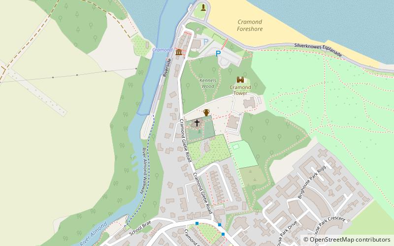 Cramond Kirk location map