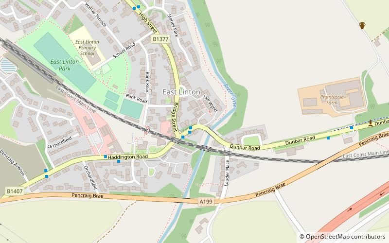 East Linton Bridge location map