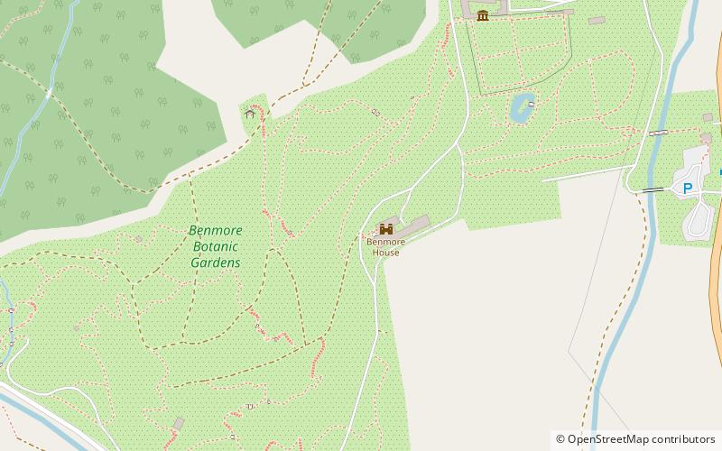 Jardín botánico Benmore location map