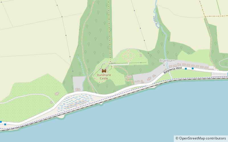 Dunimarle Castle location map