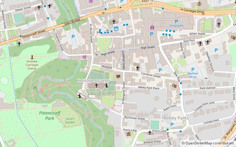 Dunfermline Carnegie Library location map