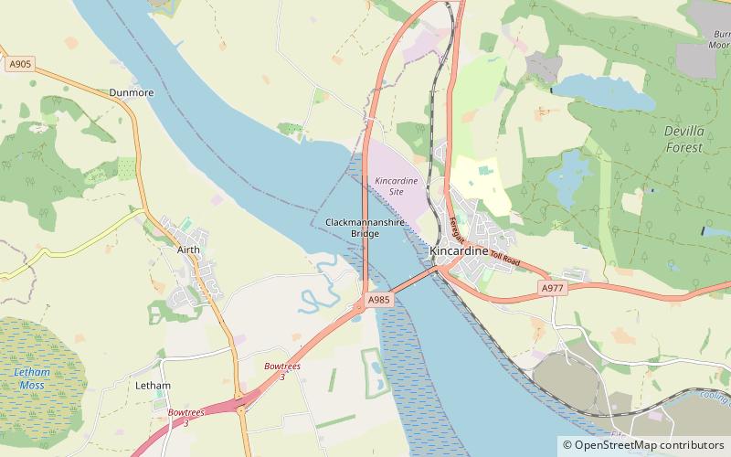 Clackmannanshire Bridge location map