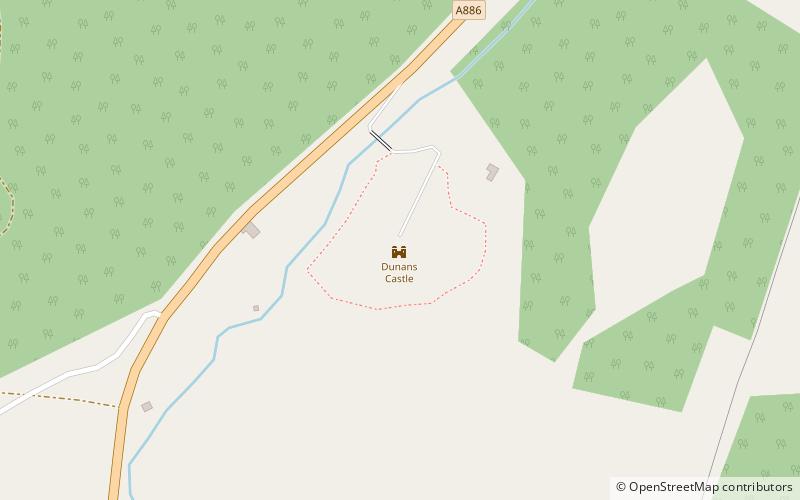 Dunans Castle location map