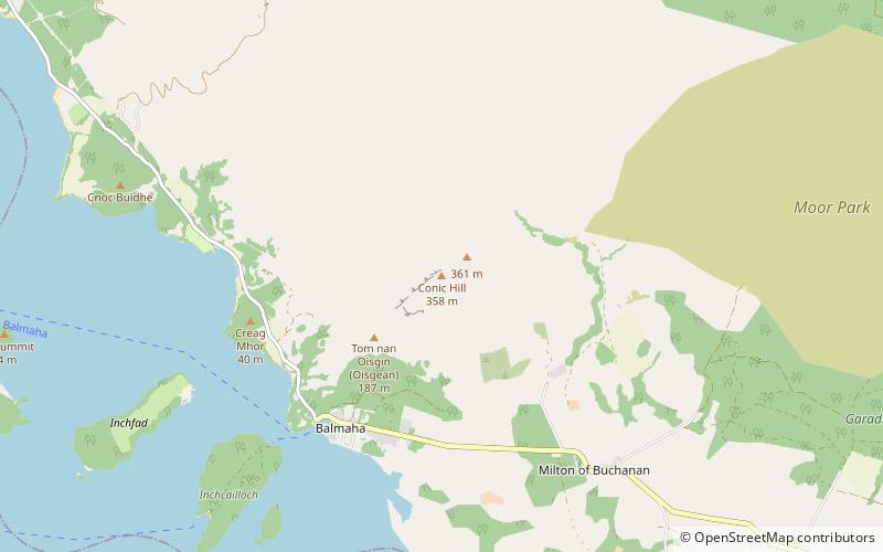 Conic Hill location map
