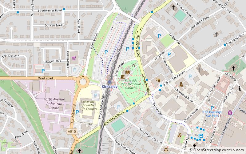 Kirkcaldy Galleries location map