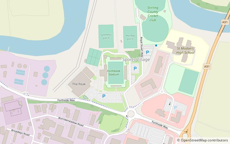 Forthbank Stadium location map
