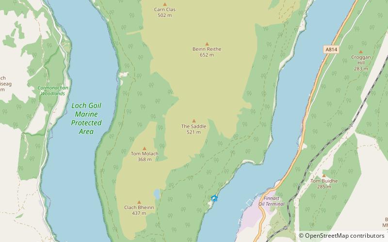 the saddle loch lomond and the trossachs national park location map