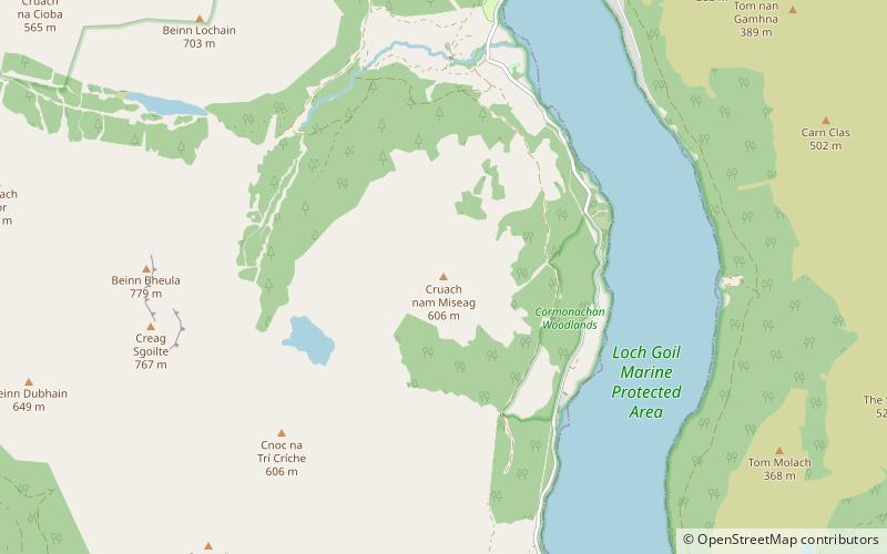 cruach nam miseag loch lomond and the trossachs national park location map