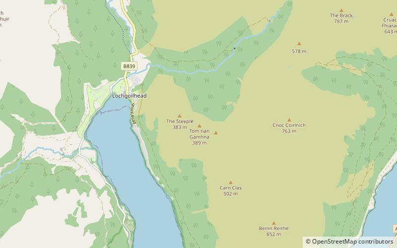 tom nan gamhna park narodowy loch lomond and the trossachs location map