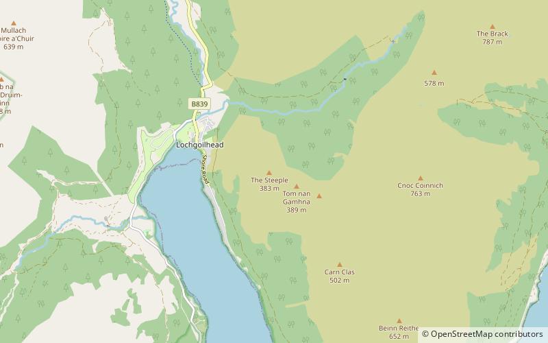 the steeple loch lomond and the trossachs nationalpark location map