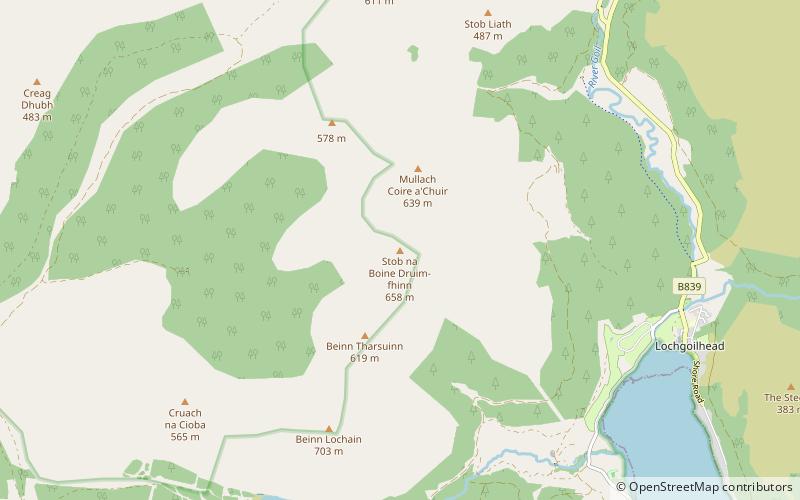 Stob na Boine Druim-fhinn location map