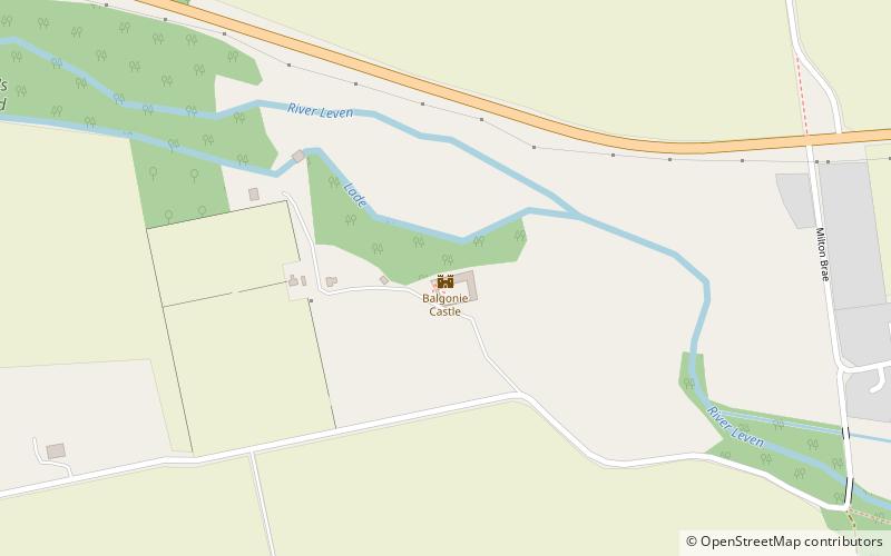 Balgonie Castle location map