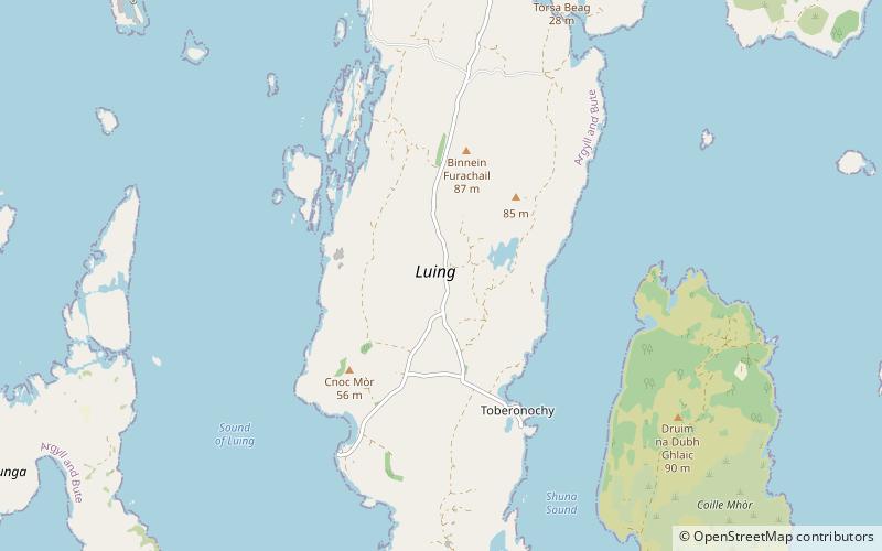 Luing location map