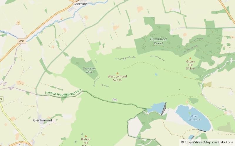 West Lomond location map