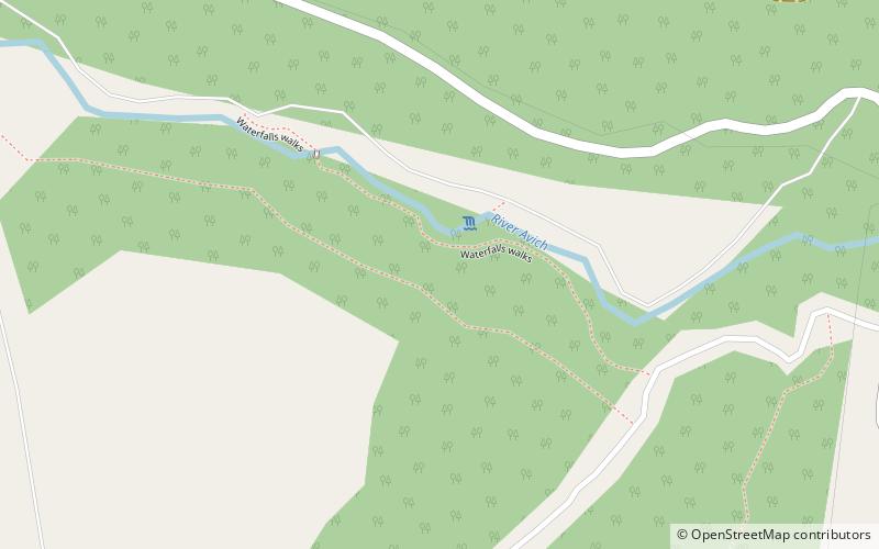 Avich Falls location map